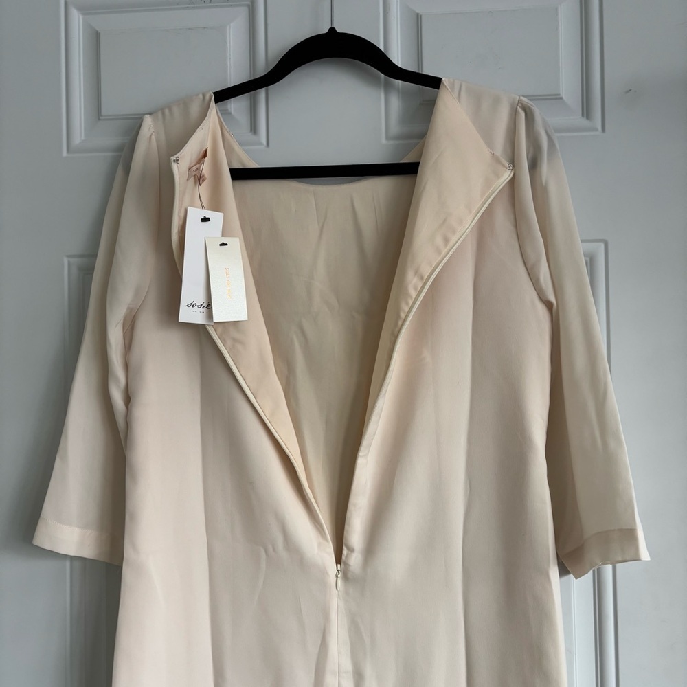 NWT Skies Are Blue Elegant Gold/Silver Ivory Dress, Size Medium - Picture 6 of 11